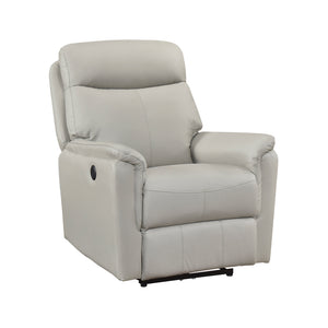 Leather Match Power Reclining Chair