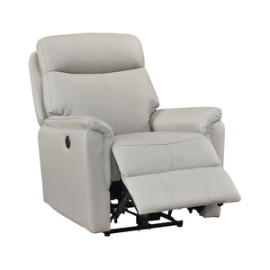 Leather Match Power Reclining Chair