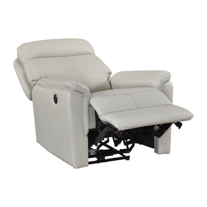 Leather Match Power Reclining Chair
