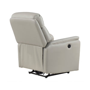 Leather Match Power Reclining Chair