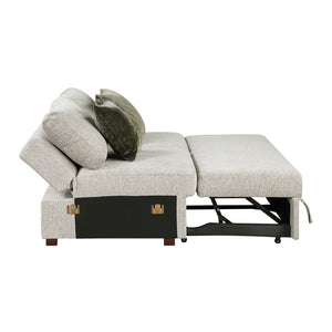 Textured Microfiber Armless Convertible 2-Seater
