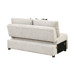 Textured Microfiber Armless Convertible 2-Seater