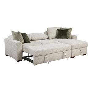 Textured Microfiber 2-Piece Sectional with Reversible Chaise