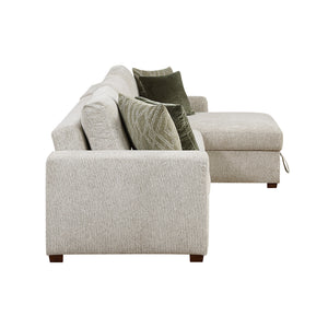 Textured Microfiber 2-Piece Sectional with Reversible Chaise