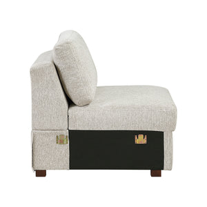 Textured Microfiber Armless Chair