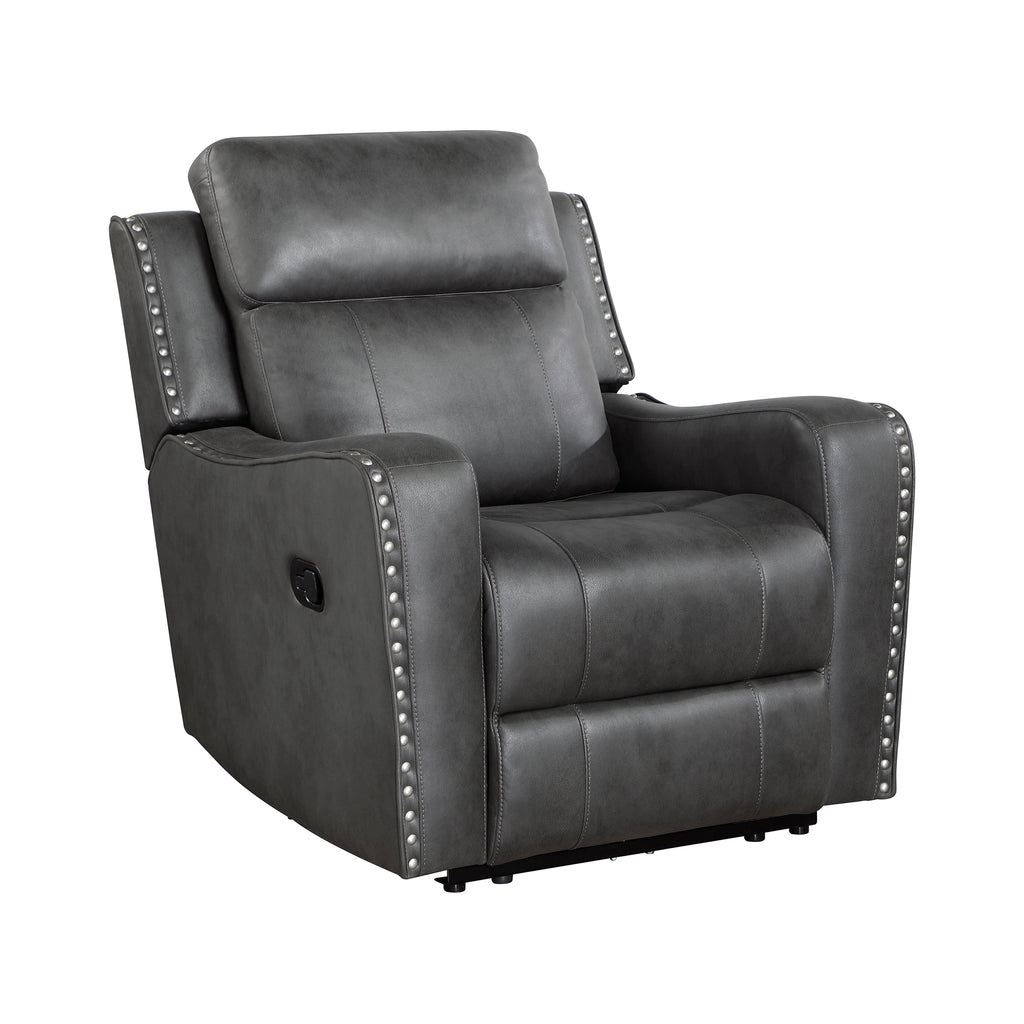 Polished Microfiber Manual Reclining Chair