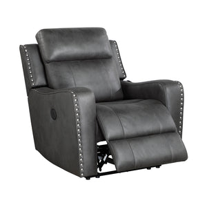 Polished Microfiber Power Reclining Chair