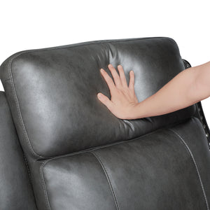 Polished Microfiber Manual Double Reclining Loveseat