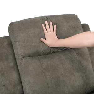 Textured Microfiber Double Reclining Loveseat