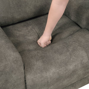 Textured Microfiber Double Reclining Loveseat