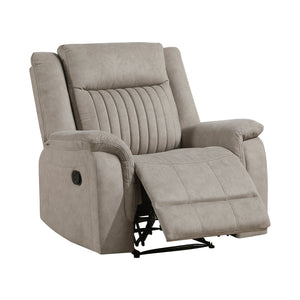 Polished Microfiber Reclining Chair