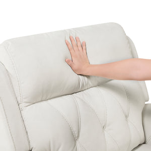 Polished Microfiber Power Double Reclining Loveseat