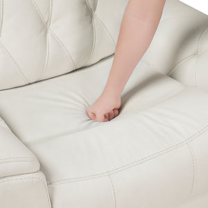 Polished Microfiber Power Double Reclining Loveseat