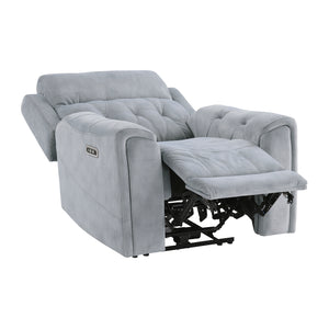 Polished Microfiber Power Reclining Chair