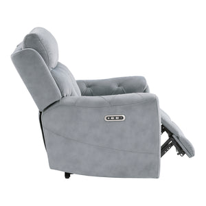 Polished Microfiber Power Reclining Chair