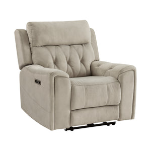 Polished Microfiber Power Reclining Chair