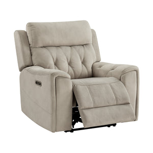 Polished Microfiber Power Reclining Chair