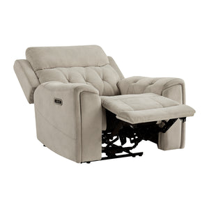 Polished Microfiber Power Reclining Chair