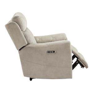 Polished Microfiber Power Reclining Chair