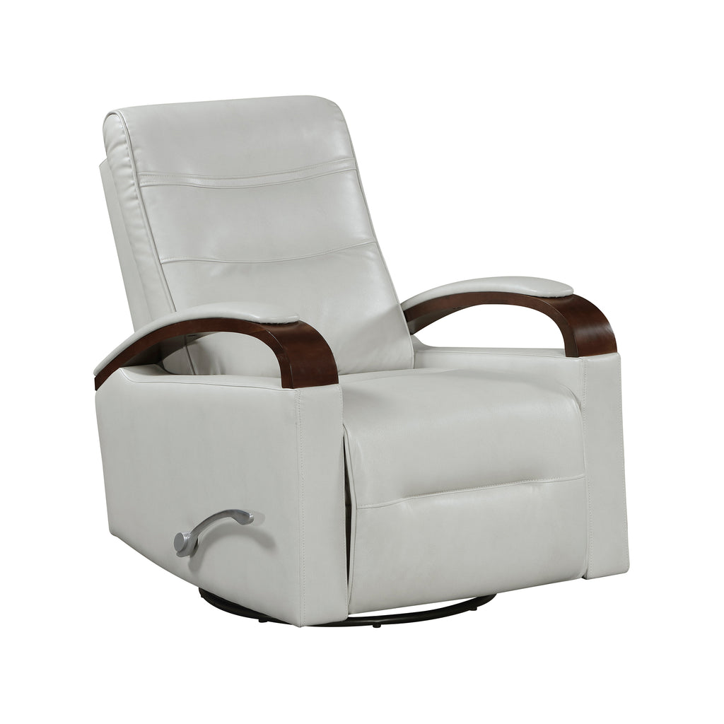 Faux Leather Manual Swivel Glider Reclining Chair