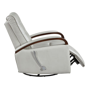 Faux Leather Manual Swivel Glider Reclining Chair