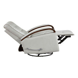 Faux Leather Manual Swivel Glider Reclining Chair