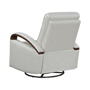 Faux Leather Manual Swivel Glider Reclining Chair