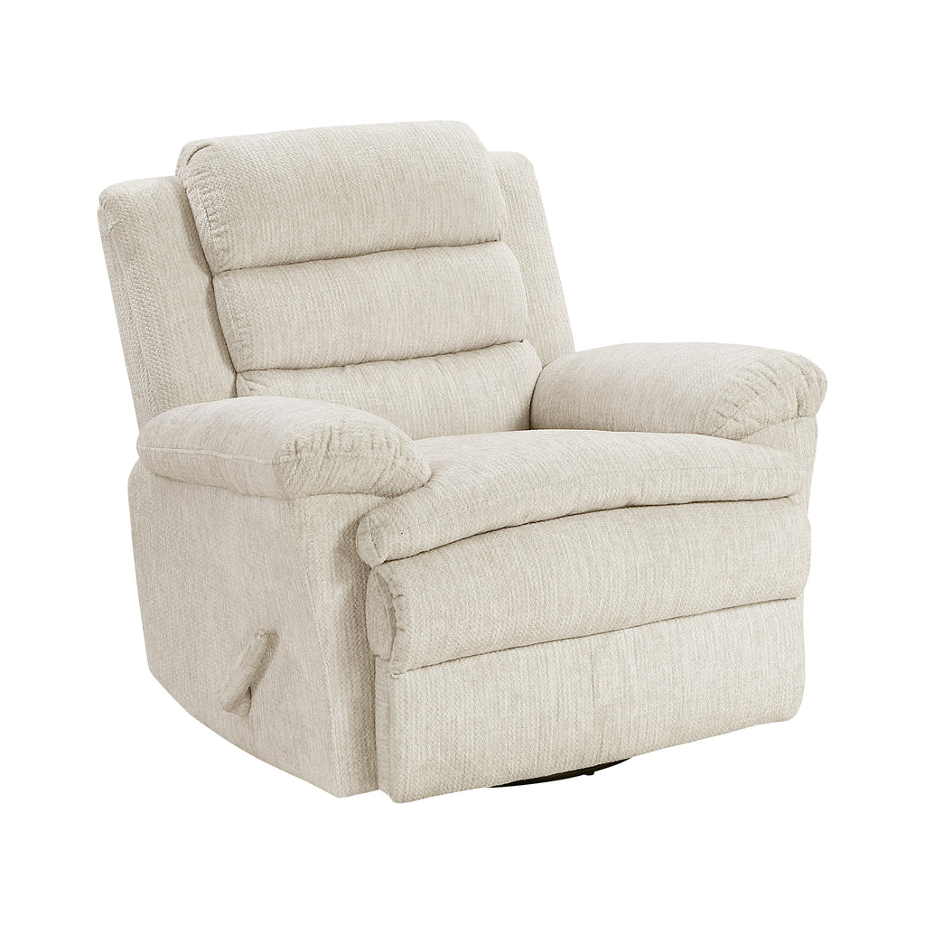 Textured Microfiber Manual Swivel Glider Reclining Chair