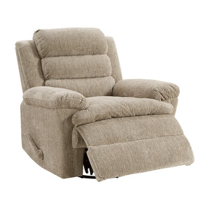 Textured Microfiber Manual Swivel Glider Reclining Chair