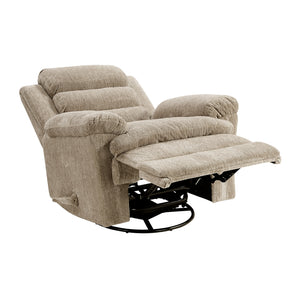 Textured Microfiber Manual Swivel Glider Reclining Chair