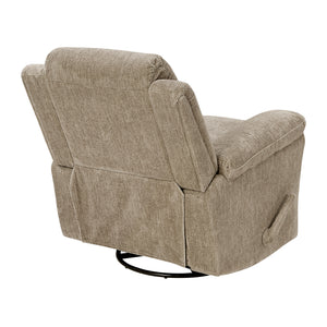 Textured Microfiber Manual Swivel Glider Reclining Chair
