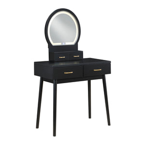 Vanity Dresser with Mirror and Stool