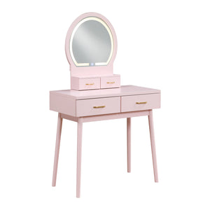 Vanity Dresser with Mirror and Stool