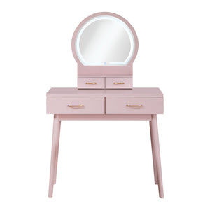 Vanity Dresser with Mirror and Stool