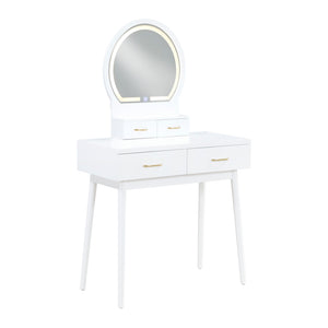Vanity Dresser with Mirror and Stool