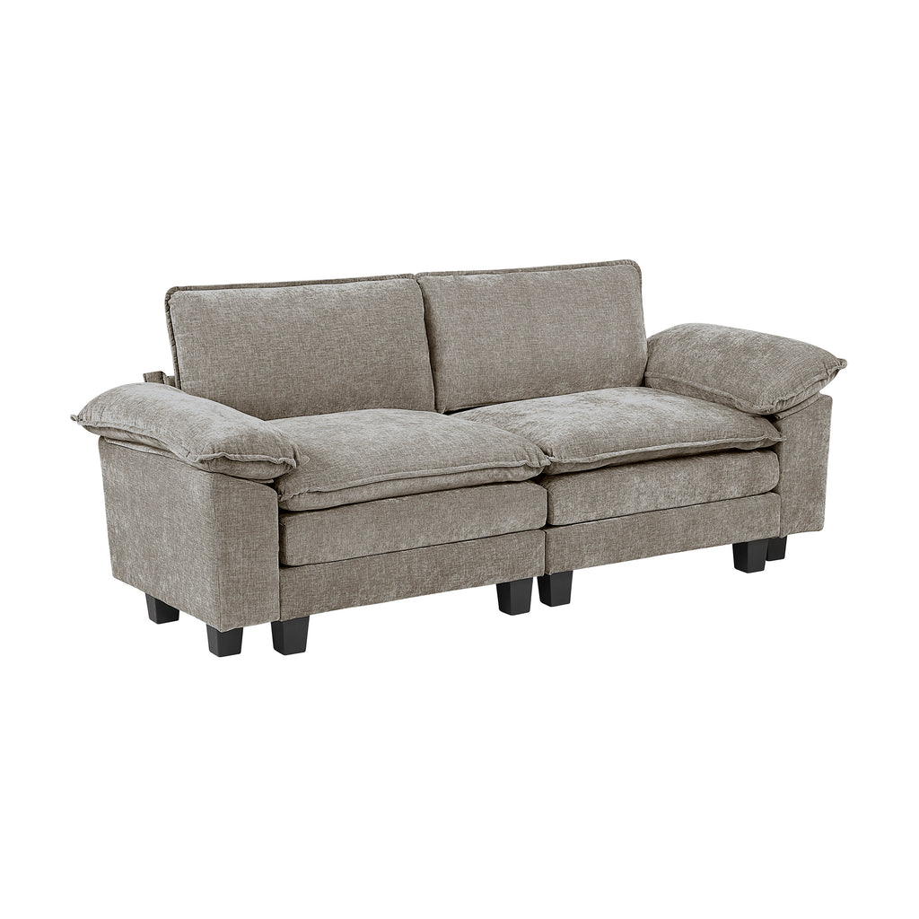 Chenille Fabric Living Room Loveseat