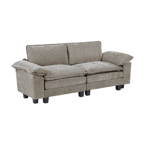 Chenille Fabric Living Room Loveseat