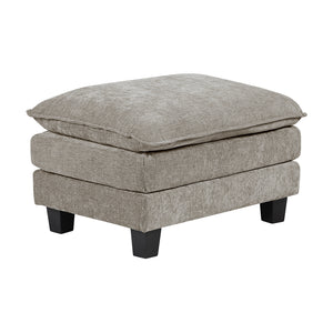 Chenille Fabric Ottoman