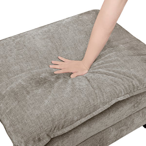 Chenille Fabric Ottoman