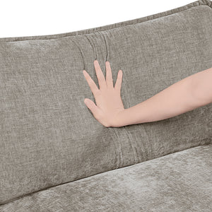 Chenille Fabric 4-Piece Modular Sectional