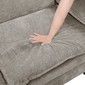 Chenille Fabric 4-Piece Modular Sectional