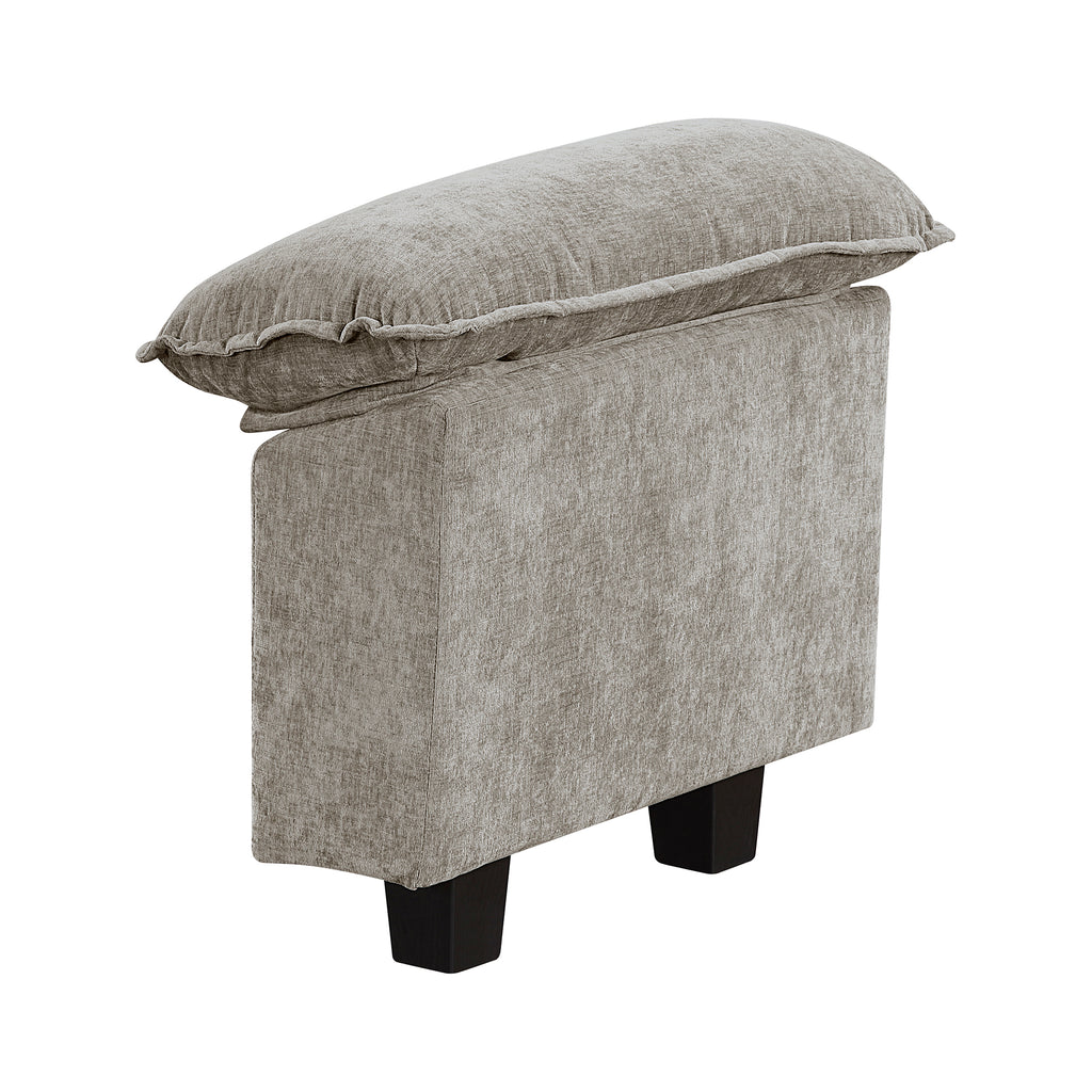 Chenille Fabric 2 Arms with Adjustable Pillow Top