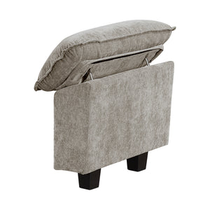 Chenille Fabric 2 Arms with Adjustable Pillow Top