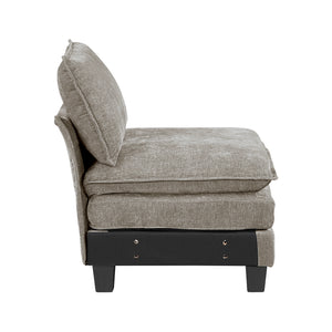 Chenille Fabric Armless Chair