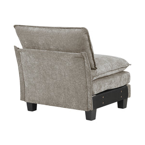 Chenille Fabric Armless Chair