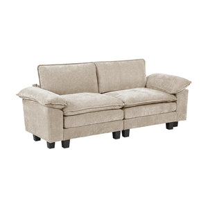 Chenille Fabric Living Room Loveseat