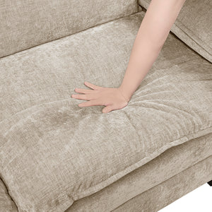 Chenille Fabric 5-Piece Modular Sectional