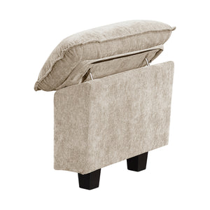 Chenille Fabric 2 Arms with Adjustable Pillow Top