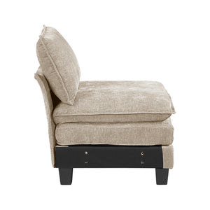 Chenille Fabric Armless Chair