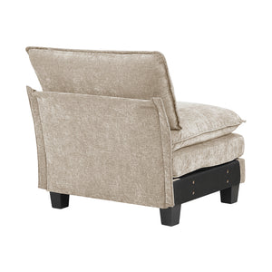 Chenille Fabric Armless Chair